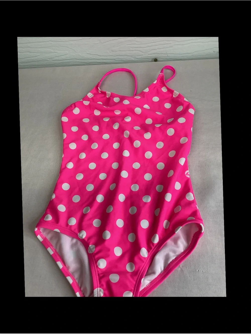 Kids Pink Polka Dot One-Piece Swimsuit.76